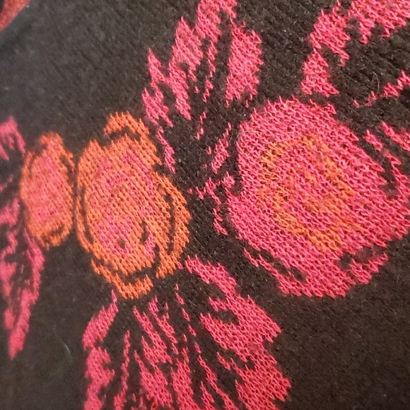 *RARE* Vintage Pink and Orange floral sweater Size M - Picture 3 of 6